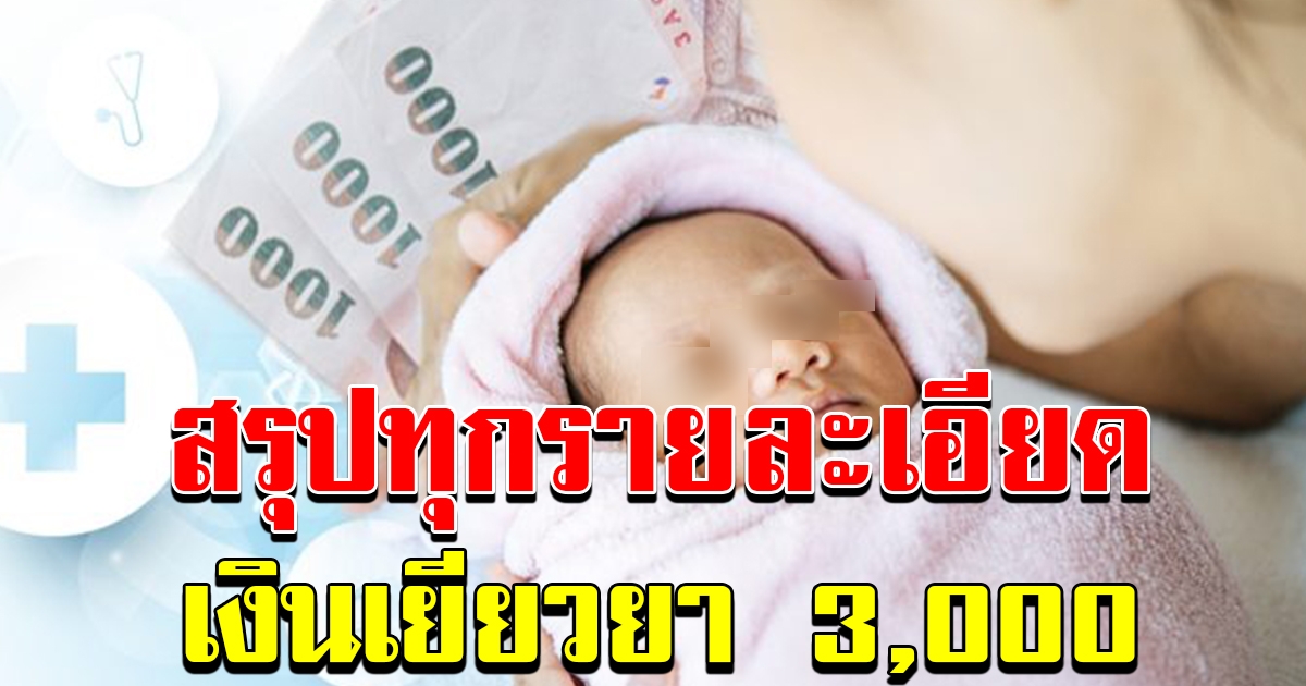 สรุปเงินช่วยเหลือ 3000