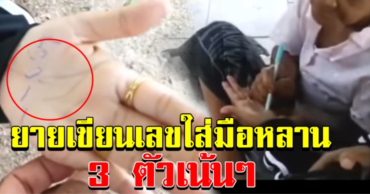 เขียนเลขใส่มือ