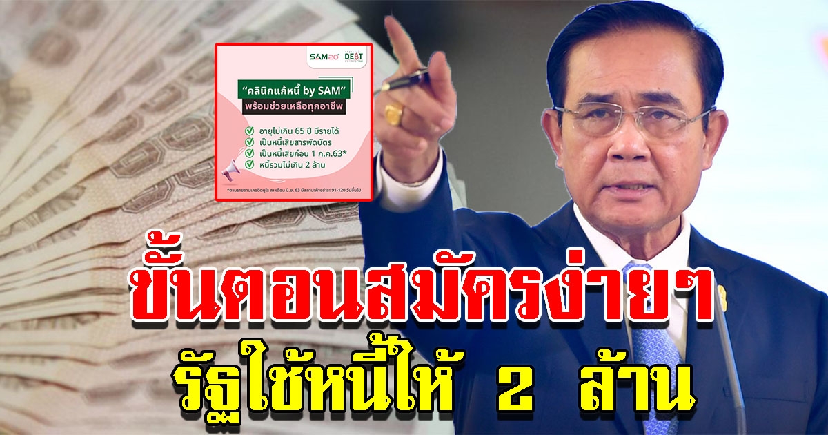 ขั้นตอนการสมัตร คลินิกแก้หนี้