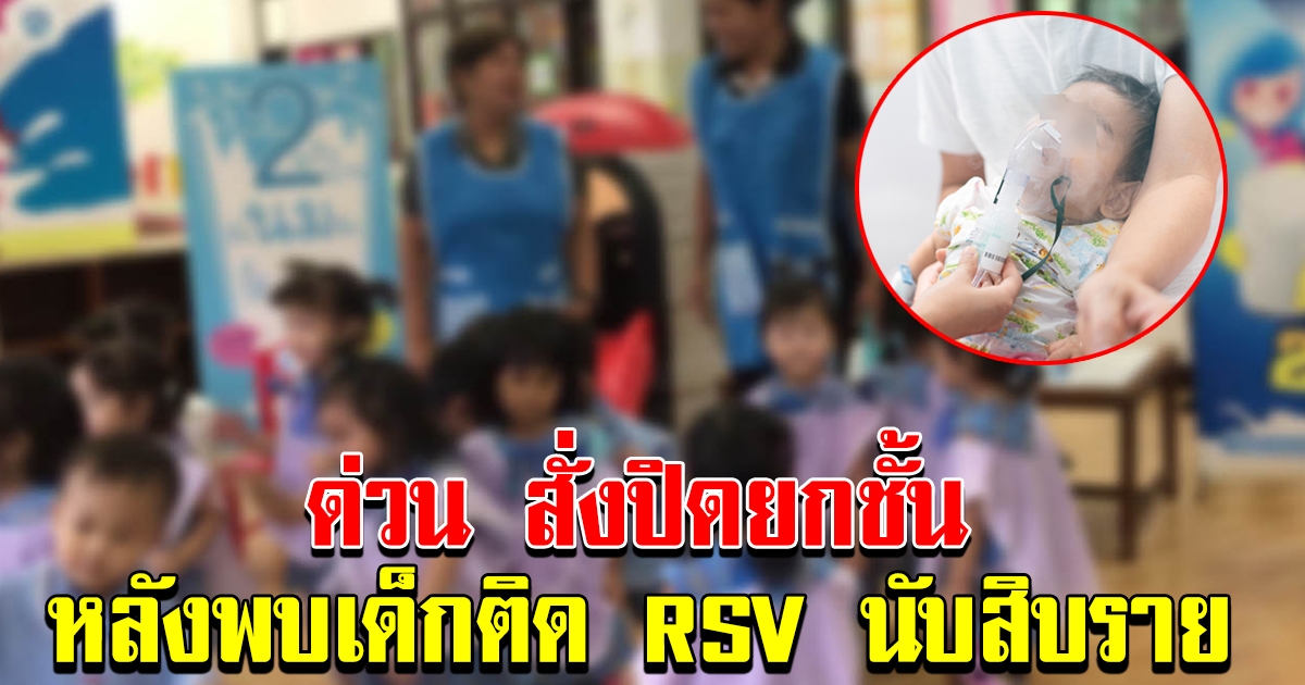 ด่วนน สั่งปิดยกชั้น หลังพบเด็กอนุบาลในโรงเรียน ติดเชื้อ RSV กว่า 10 ราย