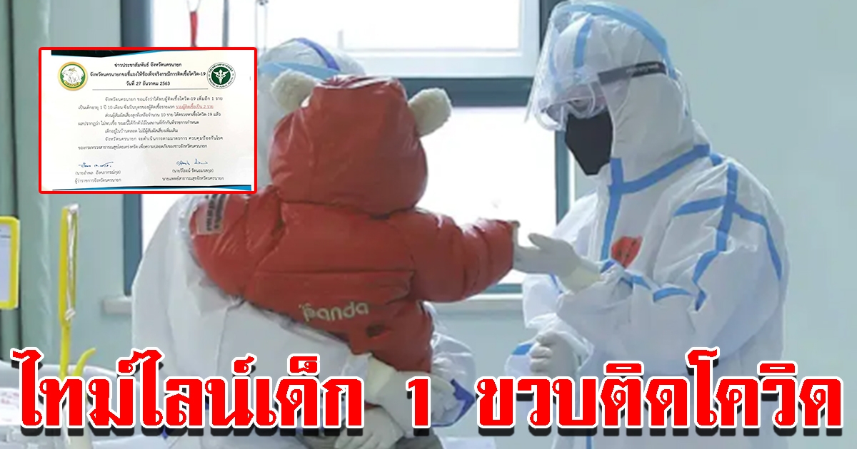 ไทม์ไลน์ 1 ขวบ 10 เดือน ที่นครนายก ติด CV-19