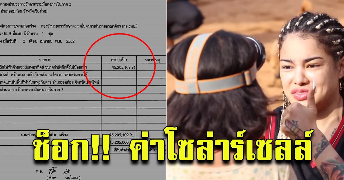 ราคาแผงโซลาร์เซลล์ อ.อมก๋อย ปี 62