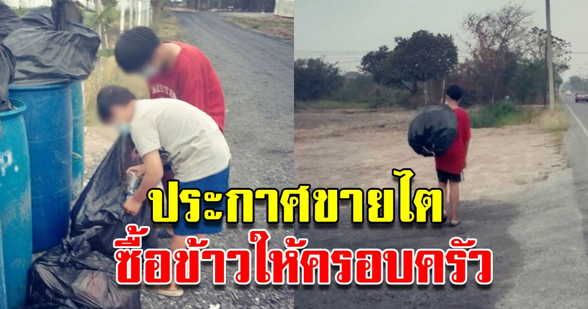 สุดสงสาร หนุ่มน้อยวัย 14 เก็บขยะหารายได้เลี้ยงแม่และน้องชาย ประกาศขายไตจุนเจือครอบครัว