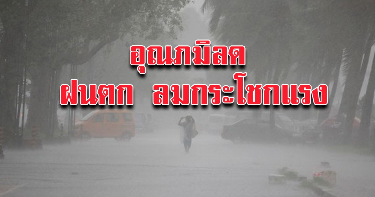 กรมอุตุฯ เตือนฝนตก ลมแรง