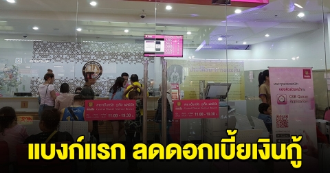 มาแล้ว แบงก์แรก ประกาศลดดอกเบี้ย ช่วยประชาชน