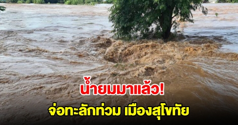 แม่น้ำยมสายหลักวิกฤตหนัก จ่อทะลักท่วมเมืองสุโขทัย