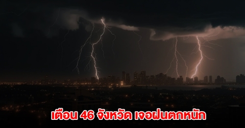 กรมอุตุฯ เปิดรายชื่อ 46 จังหวัด เจอฝนตกหนัก
