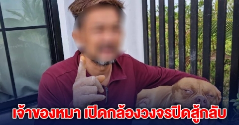 คดีพลิก! ตาโดนสุนัขพิทบูล กระโจนใส่รถล้ม เจ้าของเปิดกล้องวงจรปิดสู้กลับ