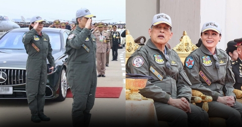ในหลวง พระราชินี ทอดพระเนตรการแสดงการบิน ในโอกาสครบ 88 ปี กองทัพอากาศ