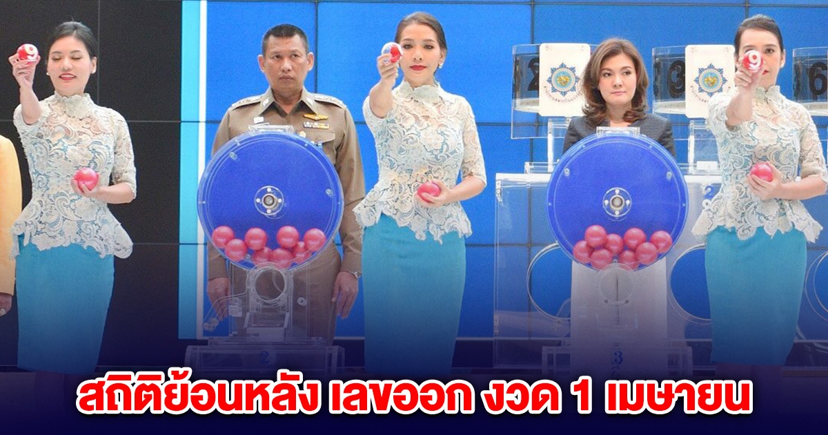 สถิติย้อนหลัง เลขออก งวด 1 เมษายน