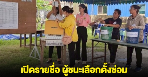 เปิดรายชื่อ ผู้ชนะเลือกตั้งซ่อม คว้านายกเล็ก-นายกอบต. 9 แห่ง