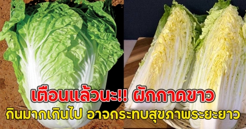 เตือนแล้วนะ!! ผักกาดขาว กินมากเกินไปอาจกระทบสุขภาพระยะยาว