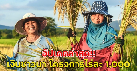 อัปเดตล่าสุด!! เงินชาวนา โครงการไร่ละ 1,000