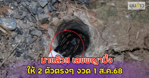 มาแล้ว!! เลขพญาบึ้ง ให้ 2 ตัวตรงๆ งวด 1 ส.ค.68