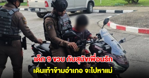 เด็ก 9 ขวบ กับสุนัขเพื่อนรัก เดินเท้าข้ามอำเภอจะไปหาแม่ ฟังเหตุผลแล้วสะเทือนใจ