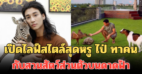 ไม่ธรรมดา เปิดไลฟ์สไตล์สุดหรู ไป่ ทาคน กับสวนสัตว์ส่วนตัวบนดาดฟ้า