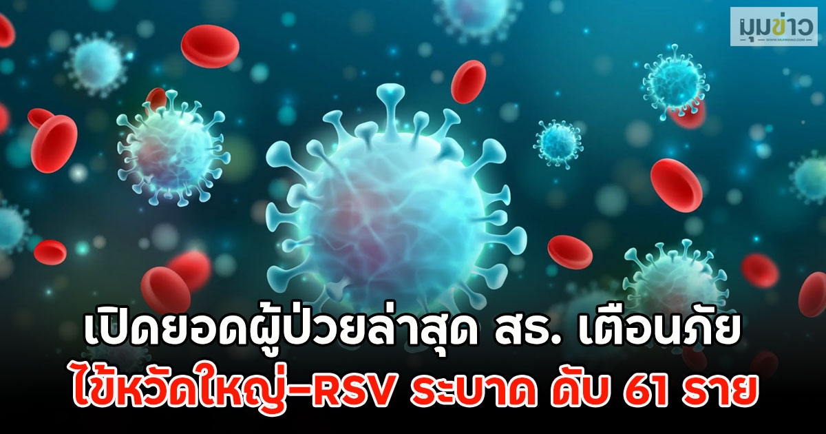 เปิดยอดผู้ป่วยล่าสุด สธ. เตือนภัย ไข้หวัดใหญ่-RSV ระบาด ดับ 61 ราย