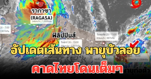 อัปเดตเส้นทาง พายุบัวลอย คาดไทยโดนเต็มๆ