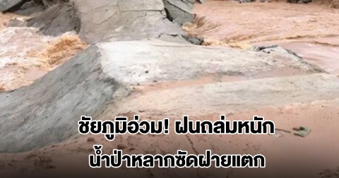 ชัยภูมิอ่วม! ฝนถล่มหนัก น้ำป่าหลากซัดฝายแตกแล้ว แจ้งเตือนประชาชนเฝ้าระวัง
