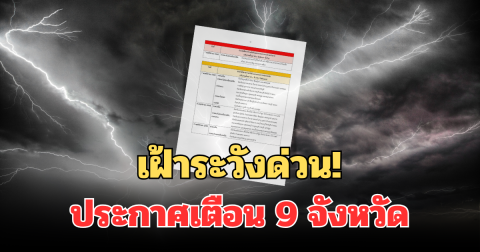 เฝ้าระวังด่วน! กรมอุตุฯ ประกาศเตือน 9 จังหวัด พายุคัลแมกี เข้าไทยเต็มๆ พรุ่งนี้