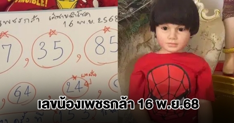 มาแล้ว! เลขน้องเพชรกล้า งวด 16 พ.ย.68