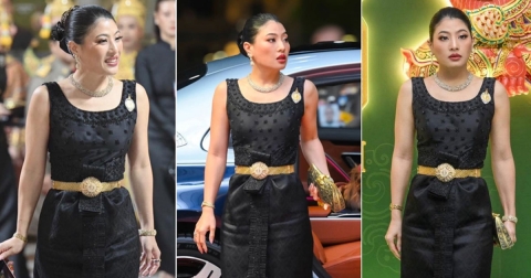 สง่างาม!! เจ้าฟ้าสิริวัณณวรีฯ ฉลองชุดไทยทอดพระเนตรโขน