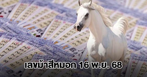 โค้งสุดท้าย เลขม้าสีหมอก งวดวันที่ 16 พ.ย. 68