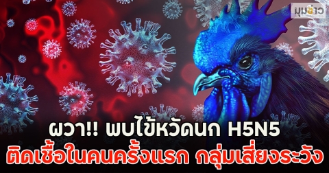 ผวา!! พบไข้หวัดนก H5N5 ติดเชื้อในคนครั้งแรก กลุ่มเสี่ยงระวัง