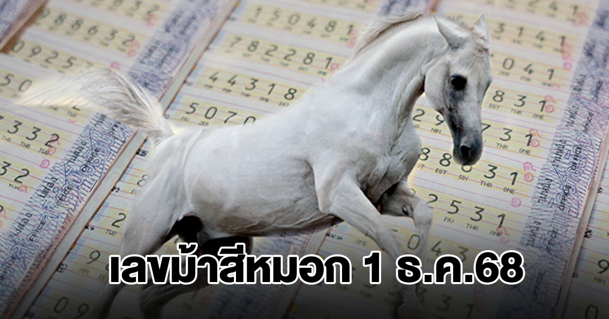 มาแล้ว เลขม้าสีหมอก งวดวันที่ 1 ธ.ค. 68