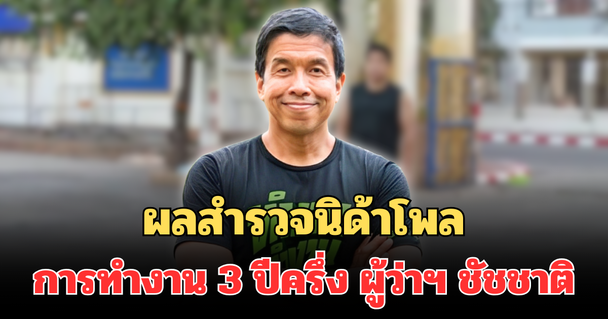 มาแล้ว! ผลสำรวจนิด้าโพล การทำงาน 3 ปีครึ่ง ผู้ว่าฯ ชัชชาติ
