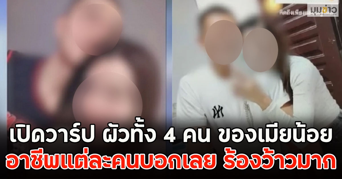 เปิดวาร์ป ผัวทั้ง 4 คน ของเมียน้อย อาชีพแต่ละคนบอกเลย ร้องว้าวมาก