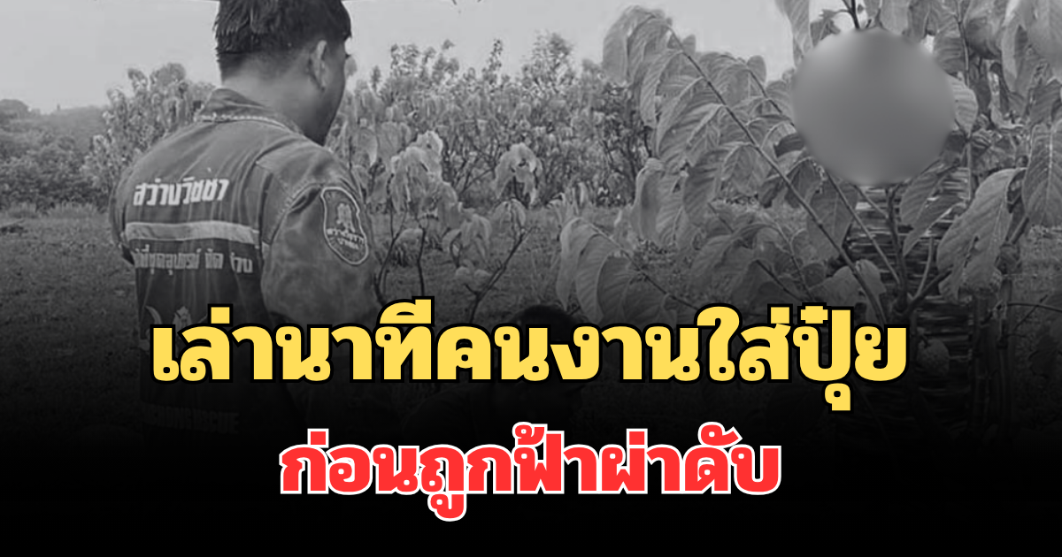 สุดเศร้า! เล่านาทีคนงานใส่ปุ๋ย ในสวนน้อยหน่า ก่อนถูกฟ้าผ่าดับ