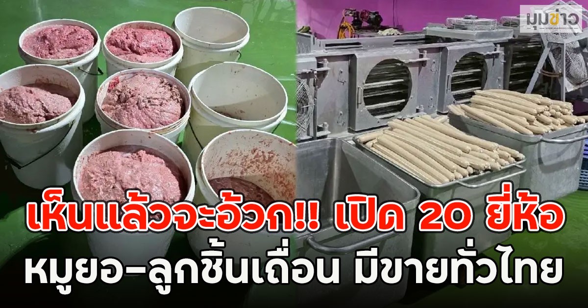 เห็นแล้วจะอ้วก!! เปิด 20 ยี่ห้อ หมูยอ-ลูกชิ้นเถื่อน มีขายทั่วไทย