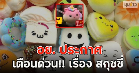 อย. ประกาศเตือนด่วน!! เรื่อง สกุชชี่