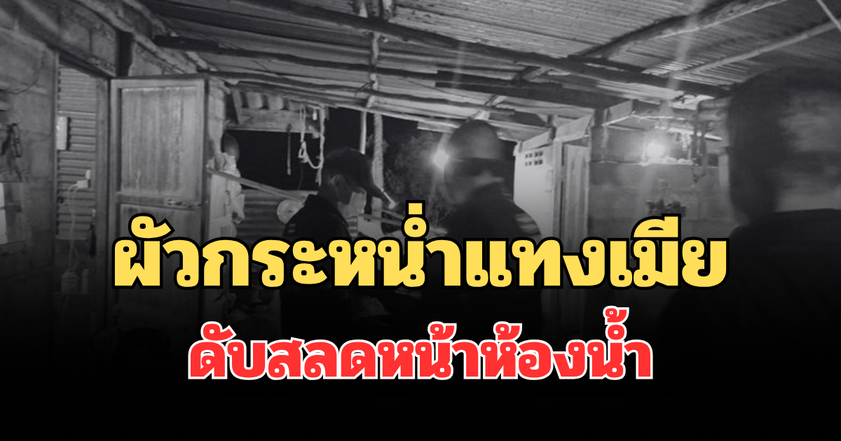 โหดร้าย! ผัวกระหน่ำแทงเมีย ดับสลดหน้าห้องน้ำ
