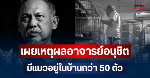 รู้แล้ว! เผยสาเหตุ อาจารย์อนุชิต สุนทรากิติ มีแมวอยู่ในบ้านกว่า 50 ตัว