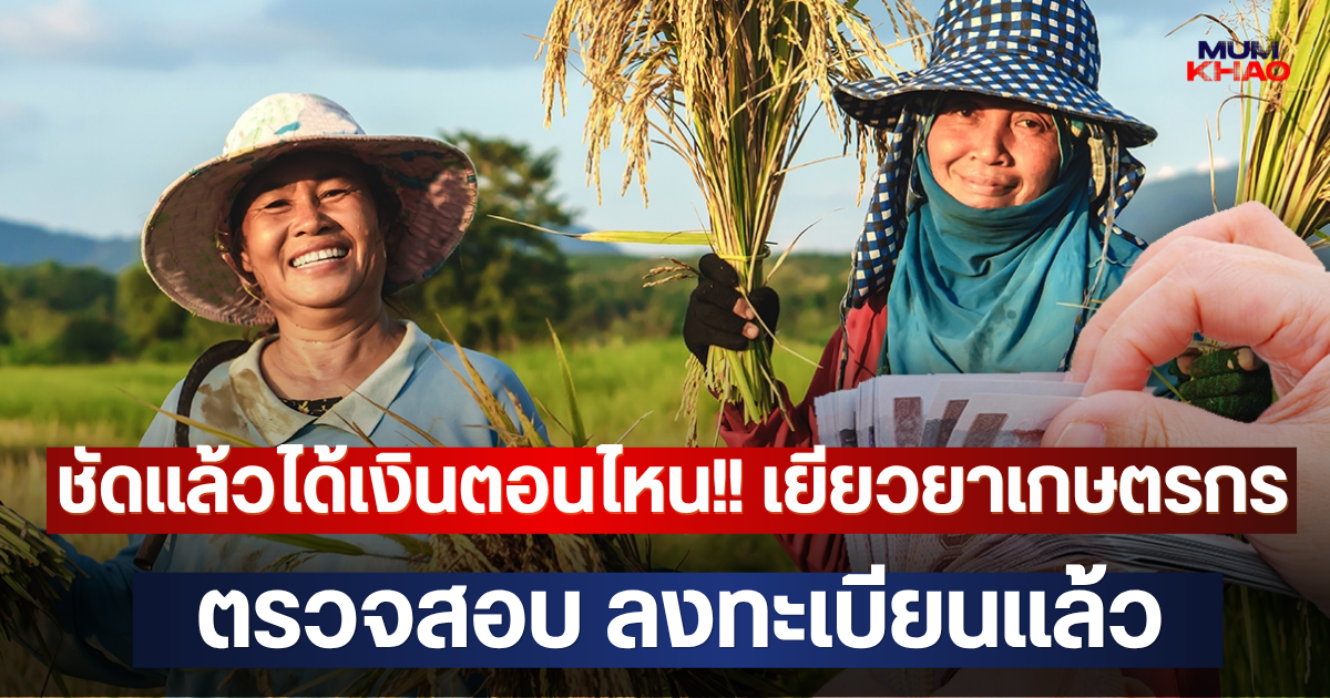 ชัดแล้วได้เงินตอนไหน!! เยียวยาเกษตรกร ตรวจสอบ ลงทะเบียนแล้ว
